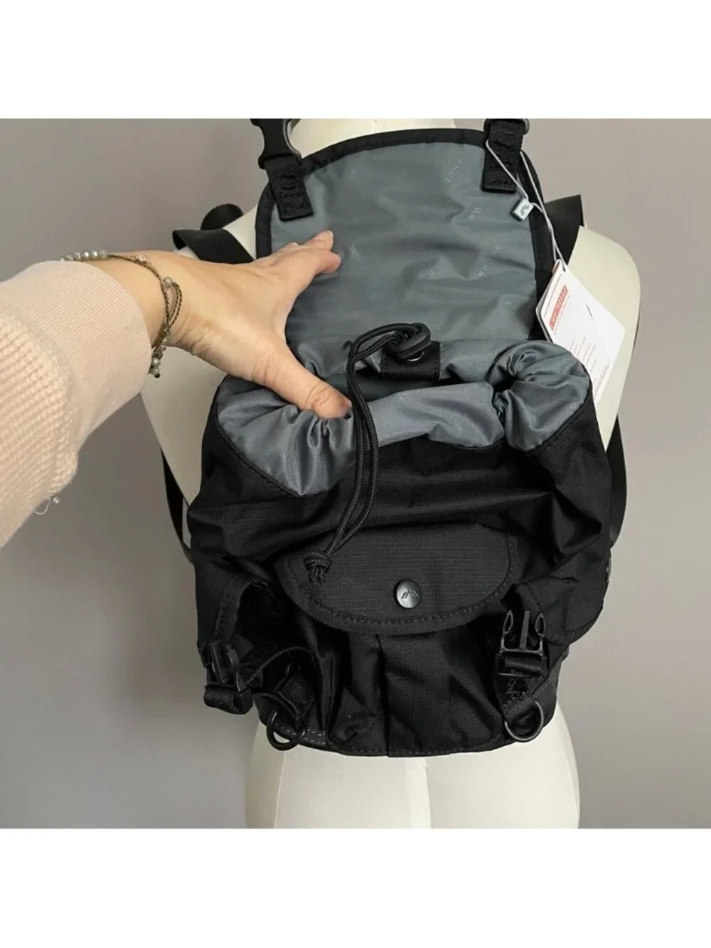 Doughnut Black Lighthouse Backpack - Small w/ Travel Pillow, BNWTs! 🦄